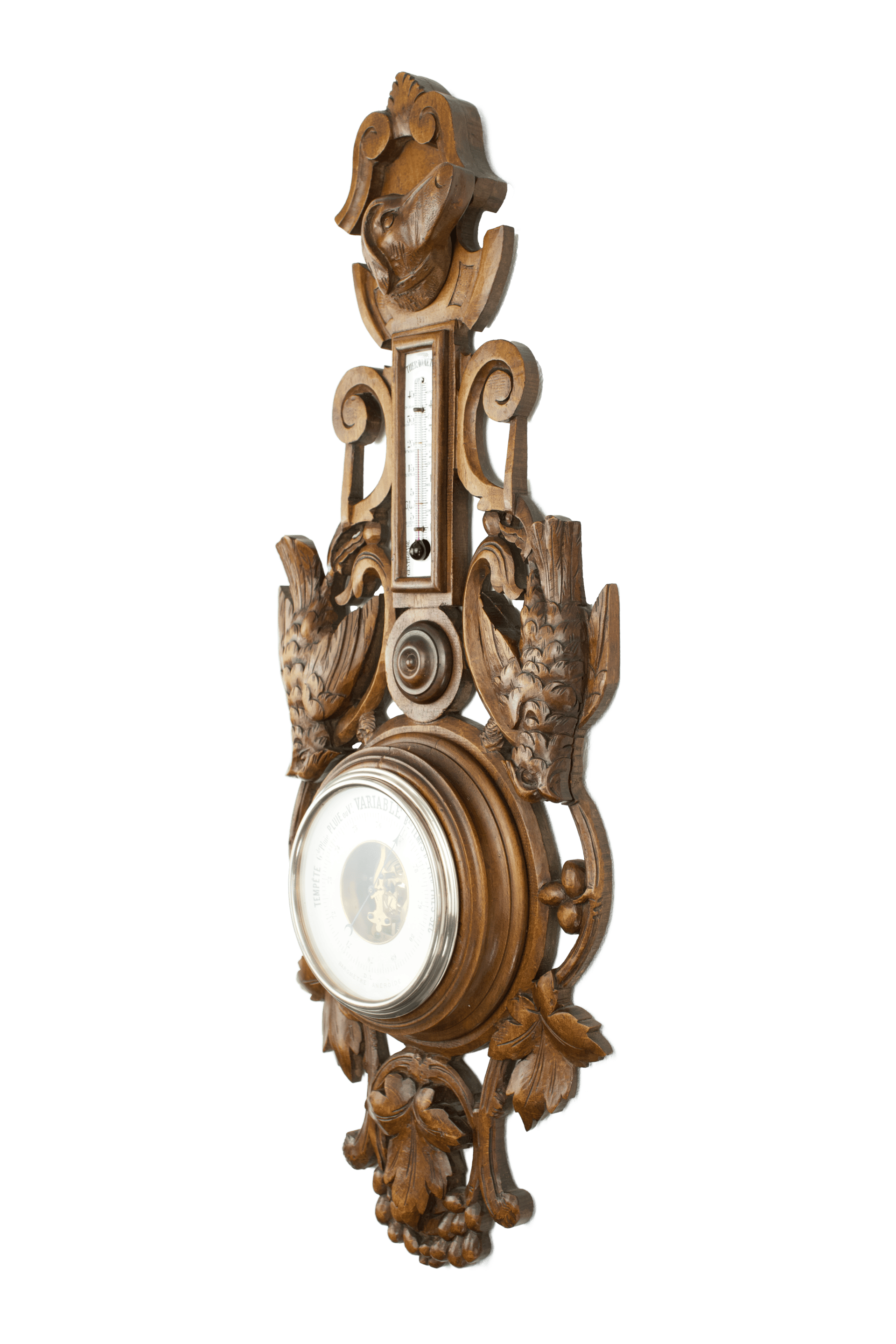 Black Forest Hunting Motif Aneroid Barometer