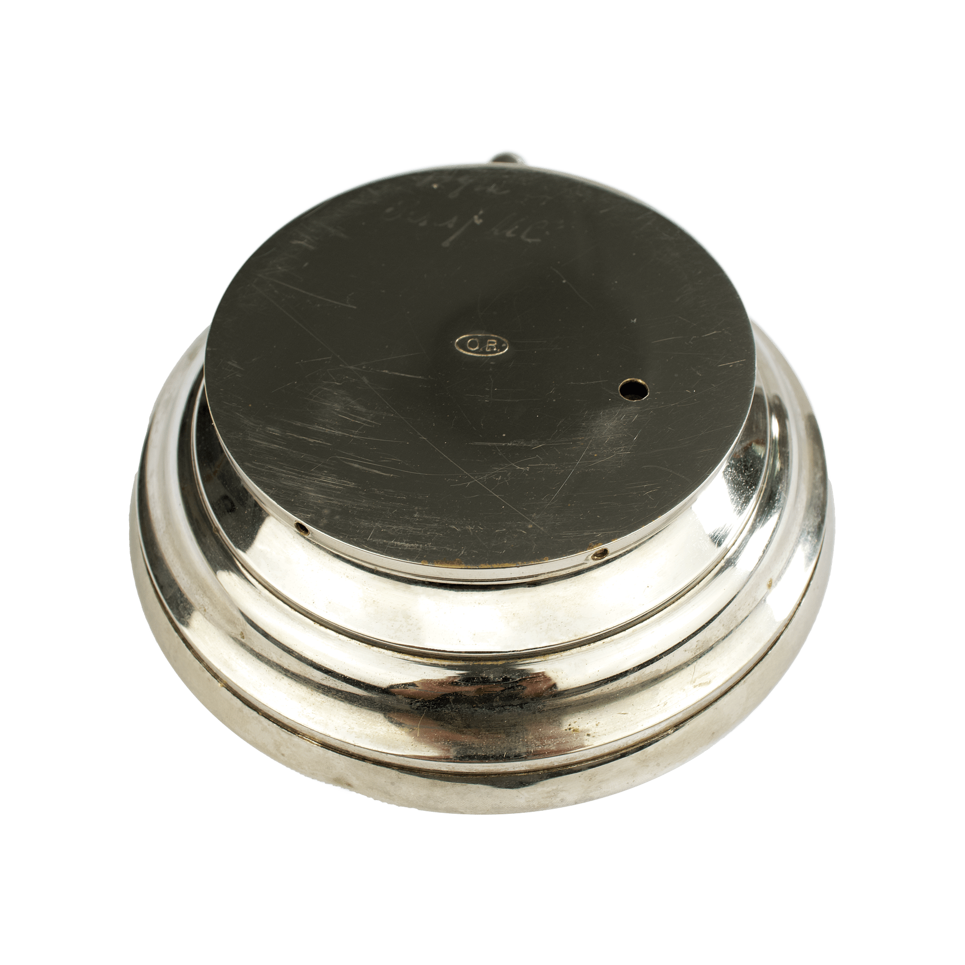 Imperial Russia Nickel-Plated Aneroid Barometer