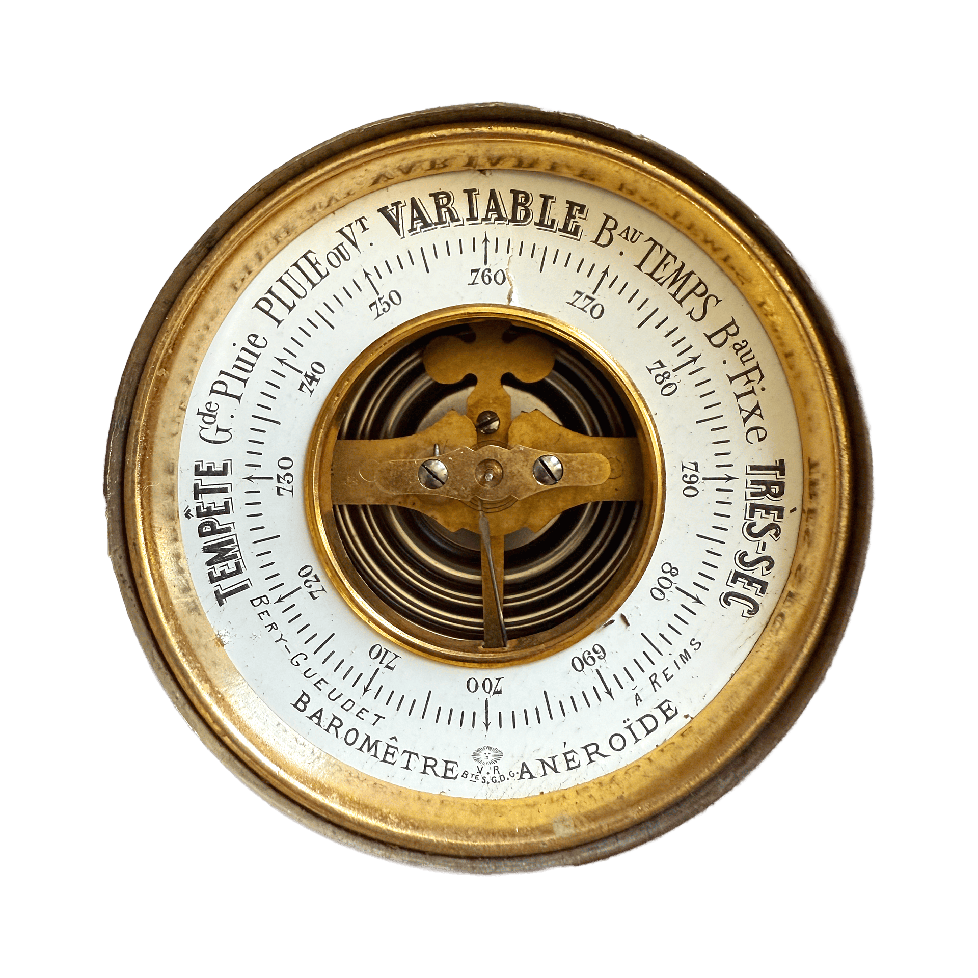 Napoleon III Figural Cast Aneroid Barometer