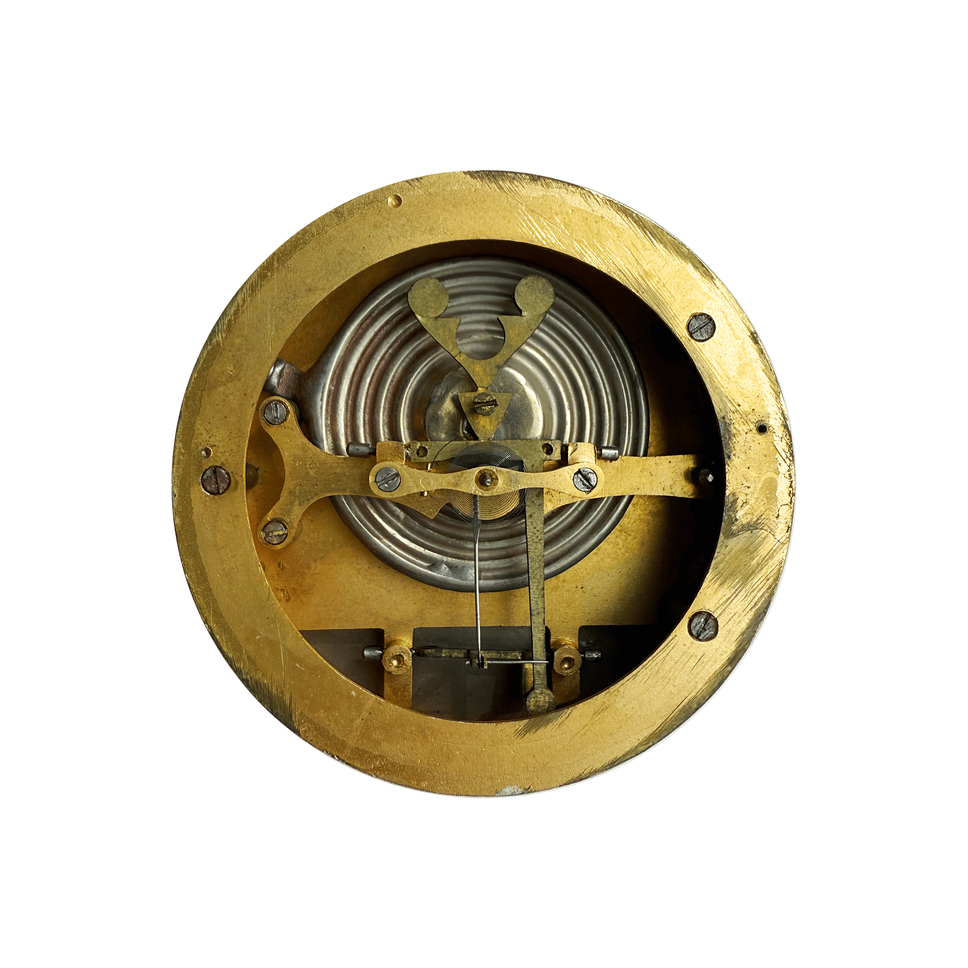 Napoleon III Ormolu and Rouge Griotte Marble Aneroid Barometer