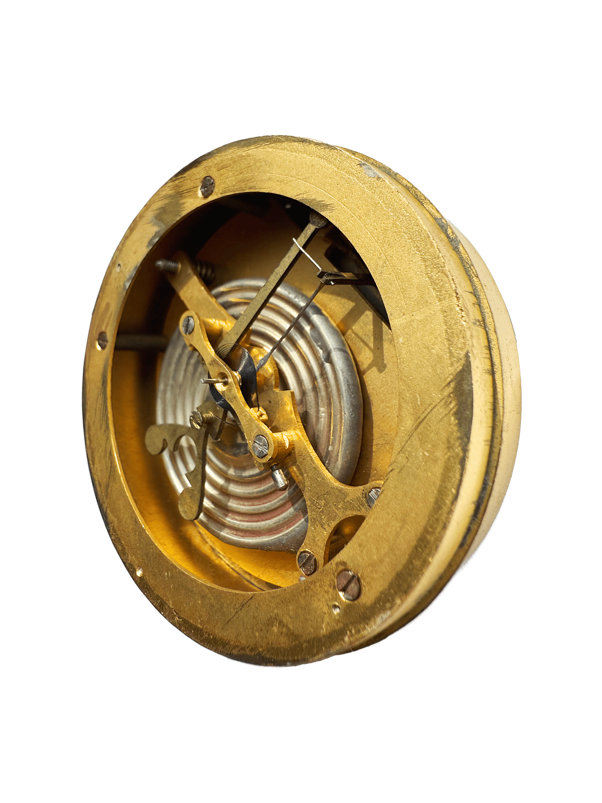 Napoleon III Ormolu and Rouge Griotte Marble Aneroid Barometer