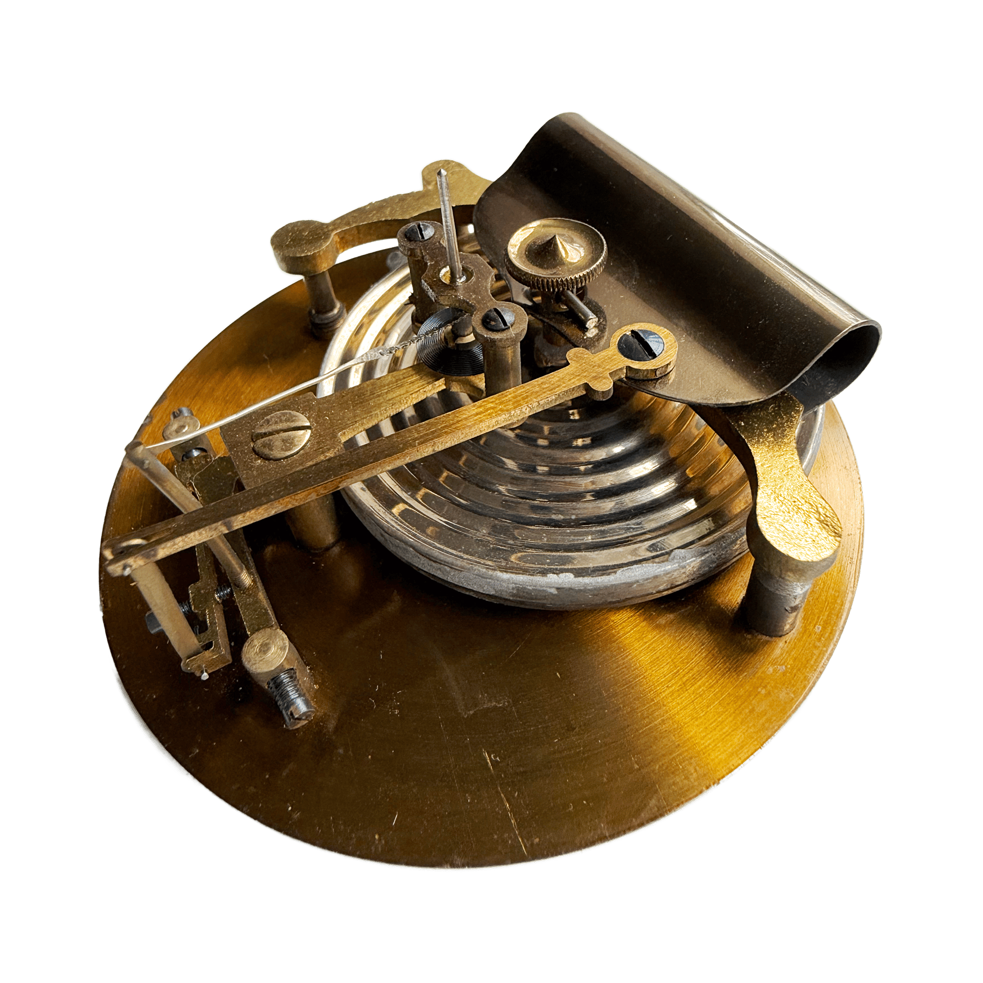 Russian Empire black-lacquered cased aneroid barometer