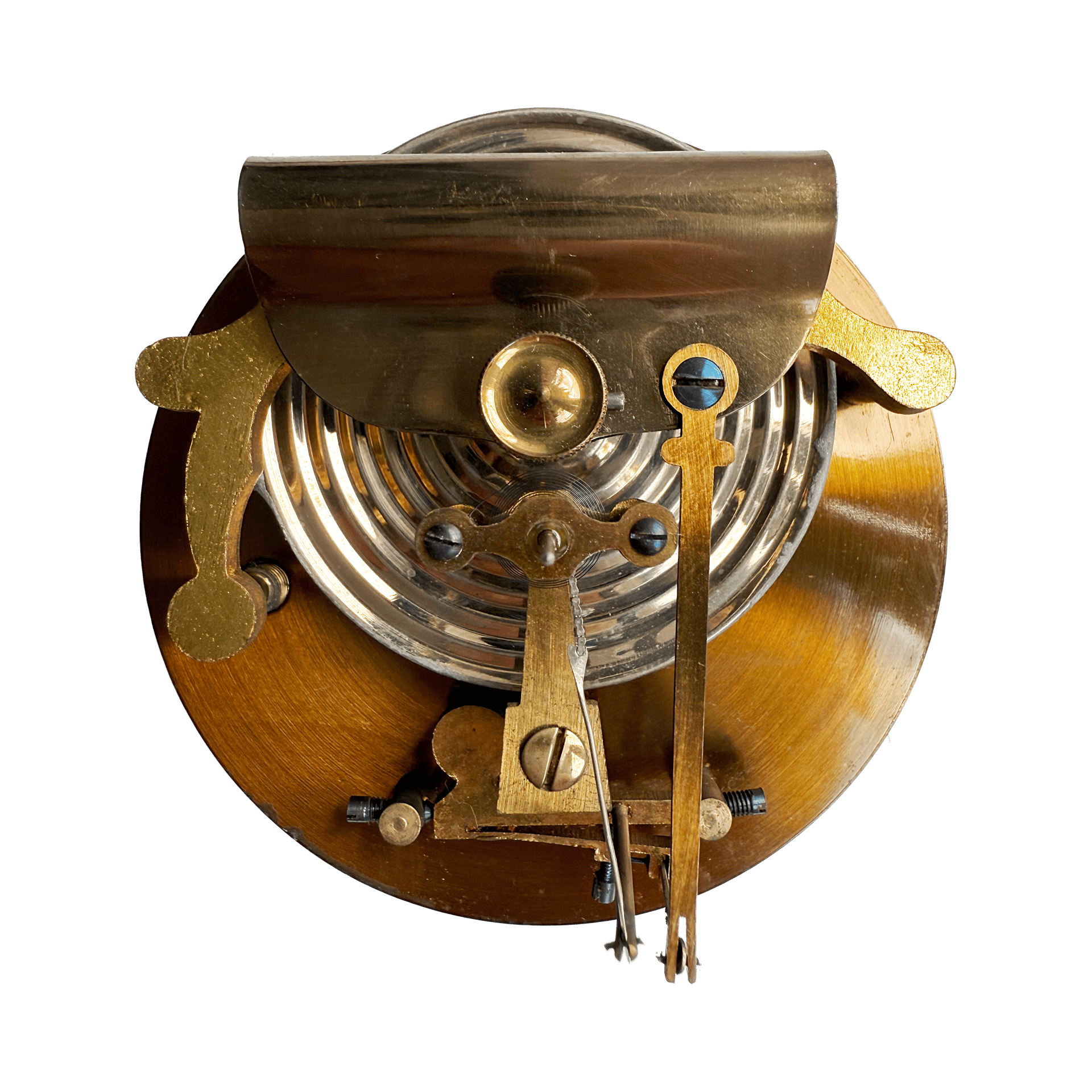 Russian Empire black-lacquered cased aneroid barometer