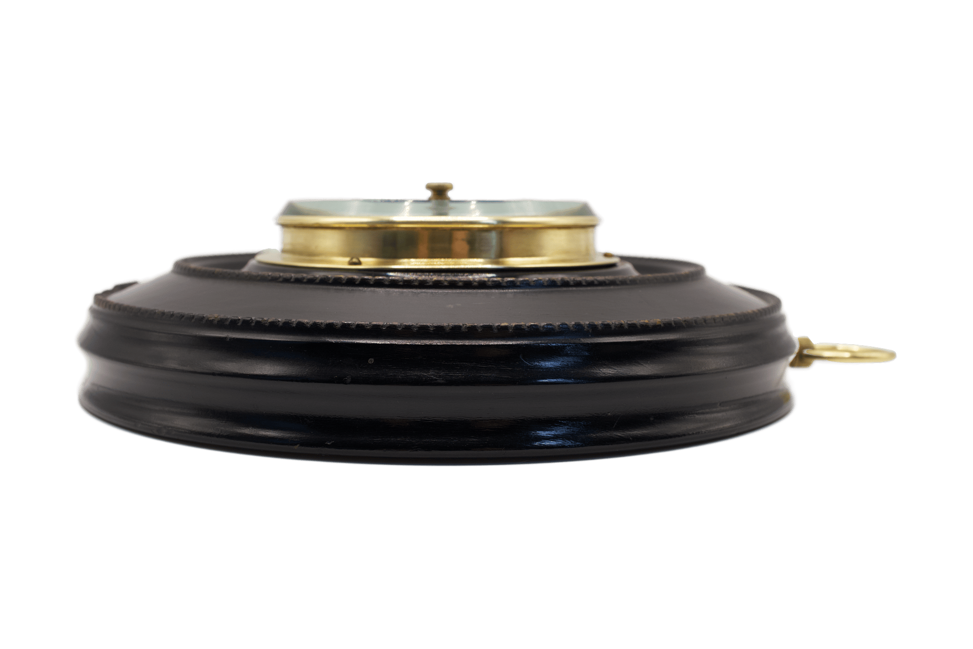 Russian Empire black-lacquered cased aneroid barometer