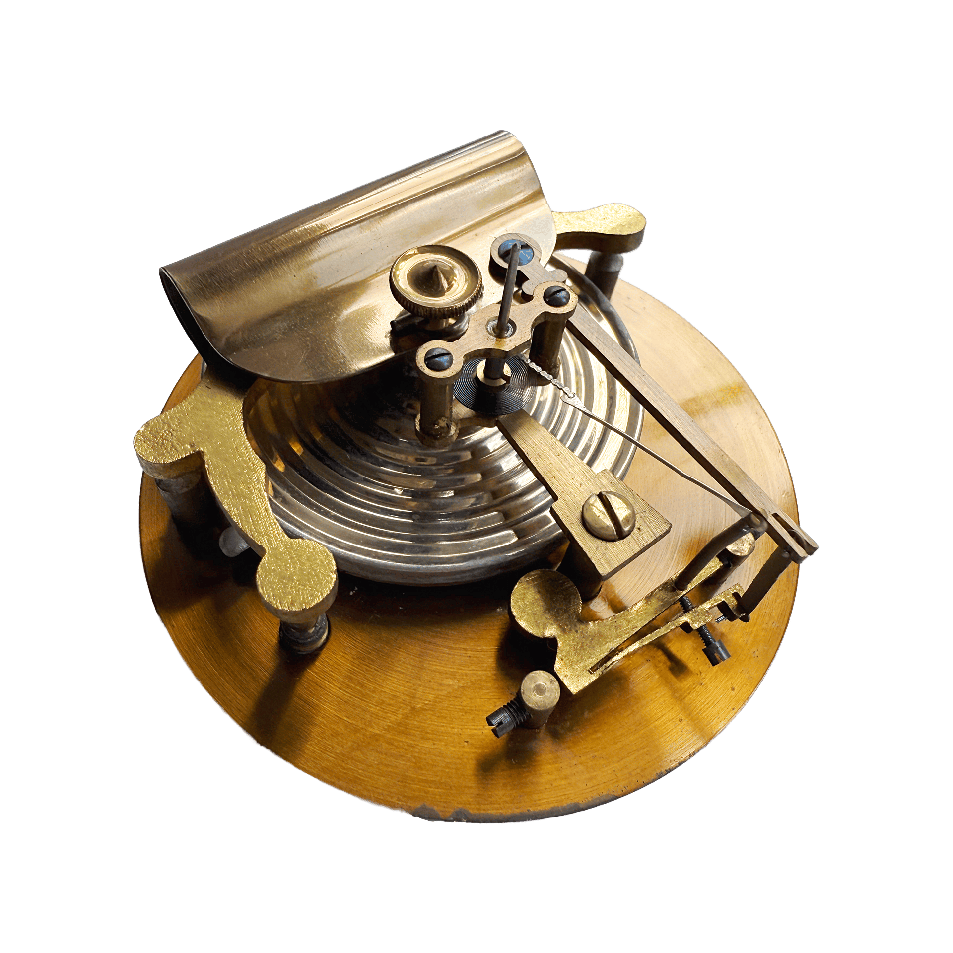 Russian Empire black-lacquered cased aneroid barometer