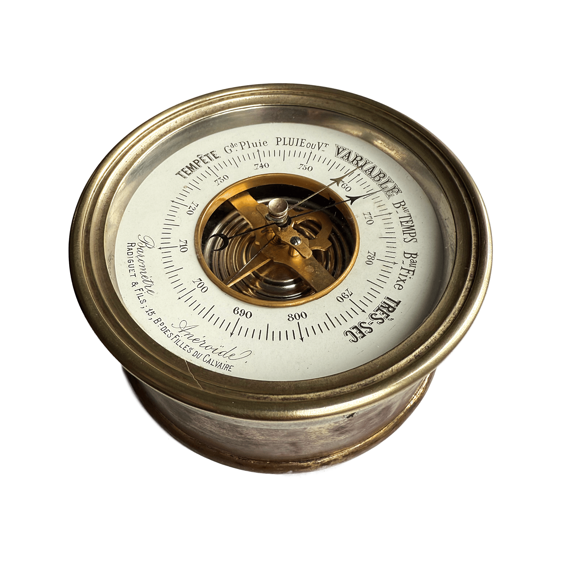Grotesque Green Man Aneroid Barometer