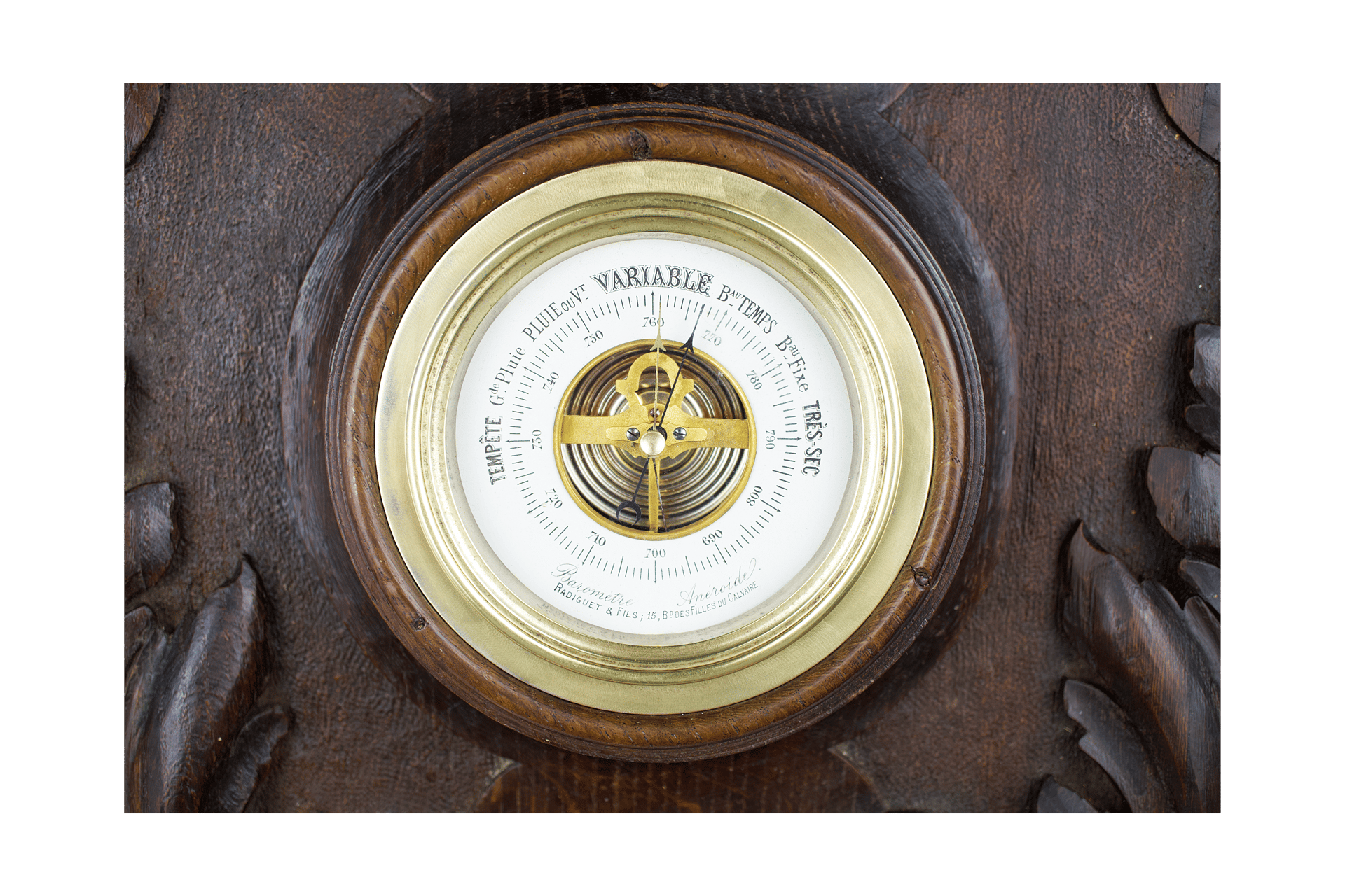 Grotesque Green Man Aneroid Barometer
