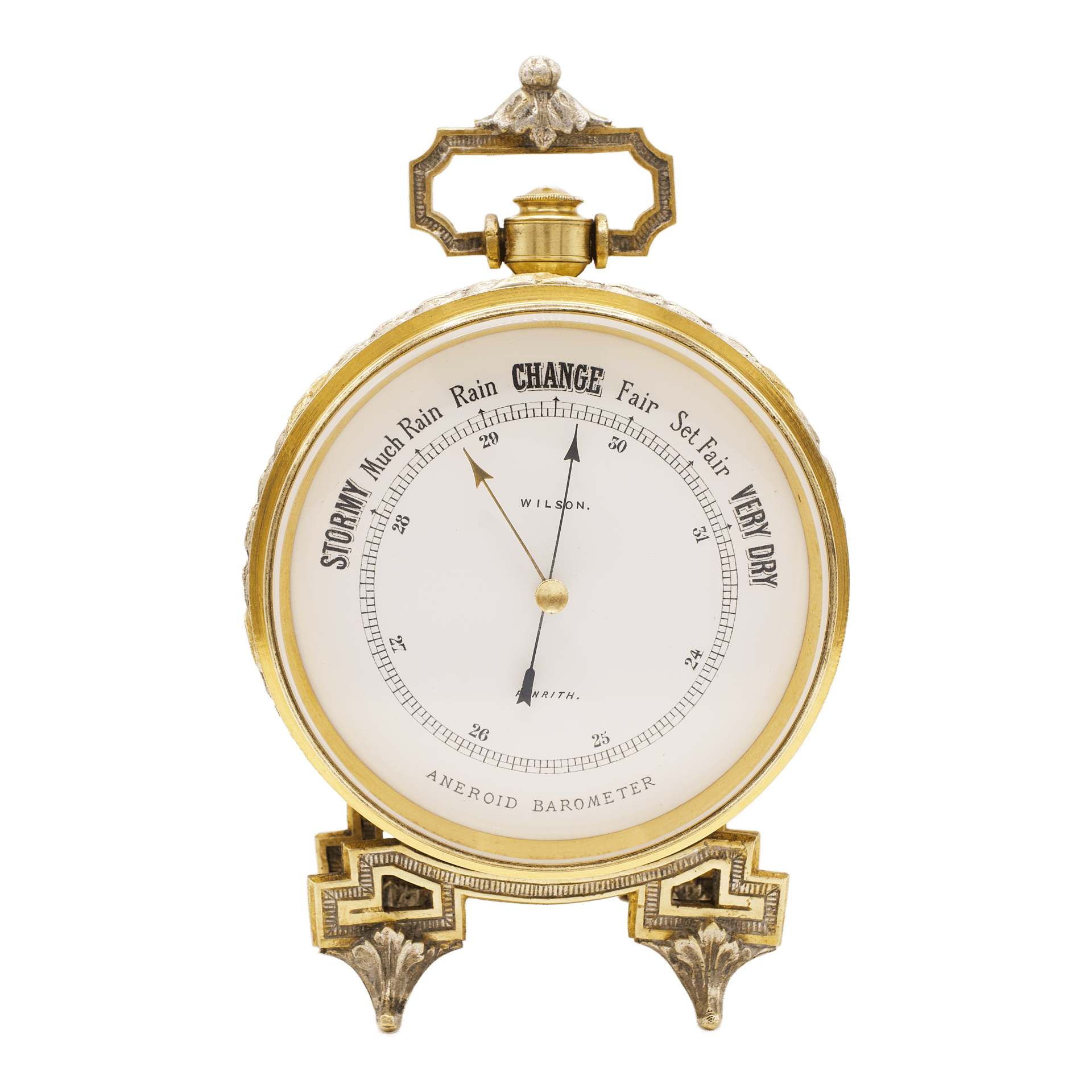 Alarm Clock Style Aneroid Barometer