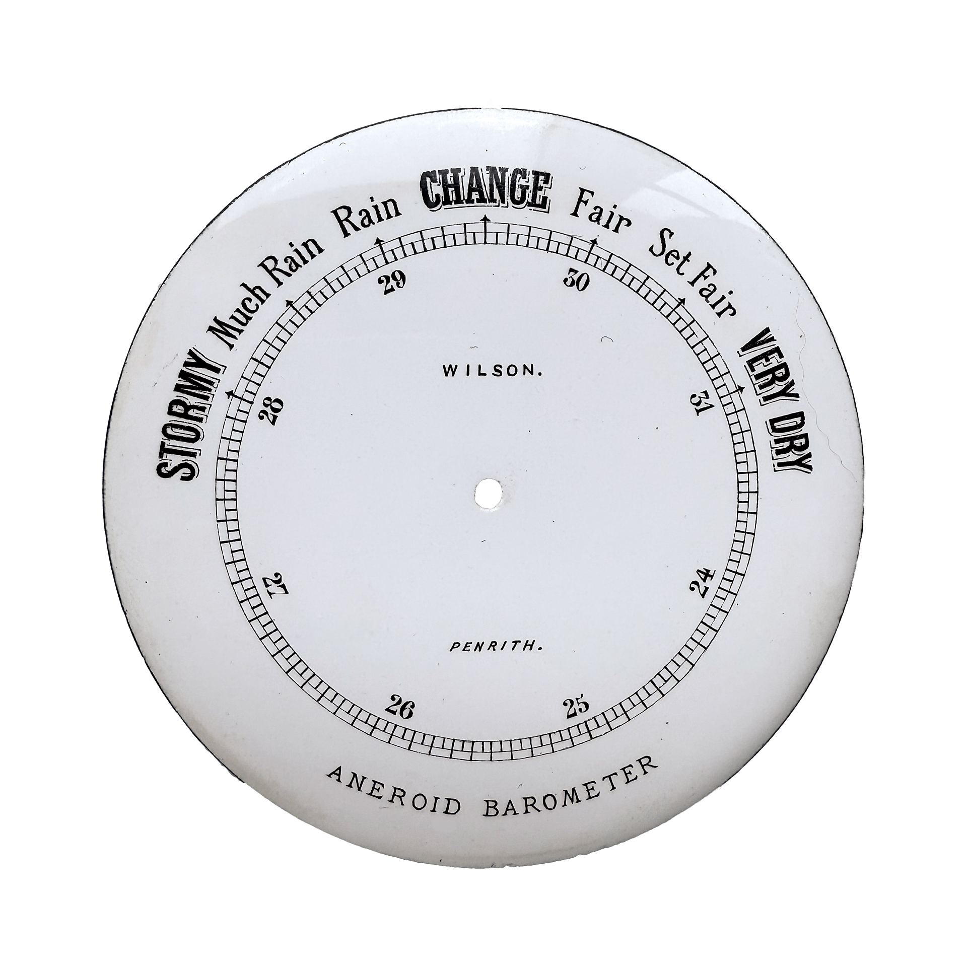 Alarm Clock Style Aneroid Barometer
