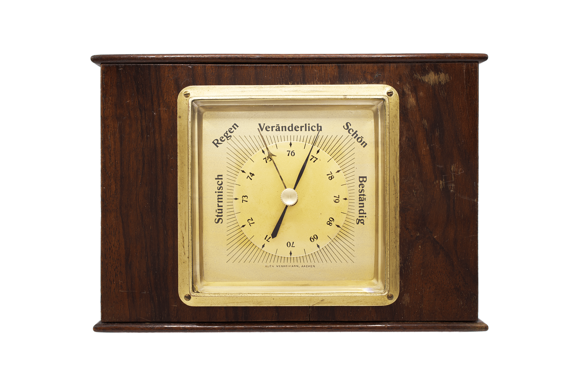 Rosewood-Cased Rectangular Barometer