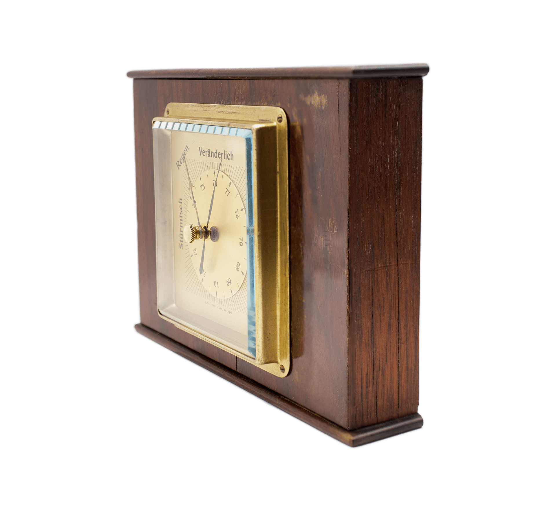 Rosewood-Cased Rectangular Barometer
