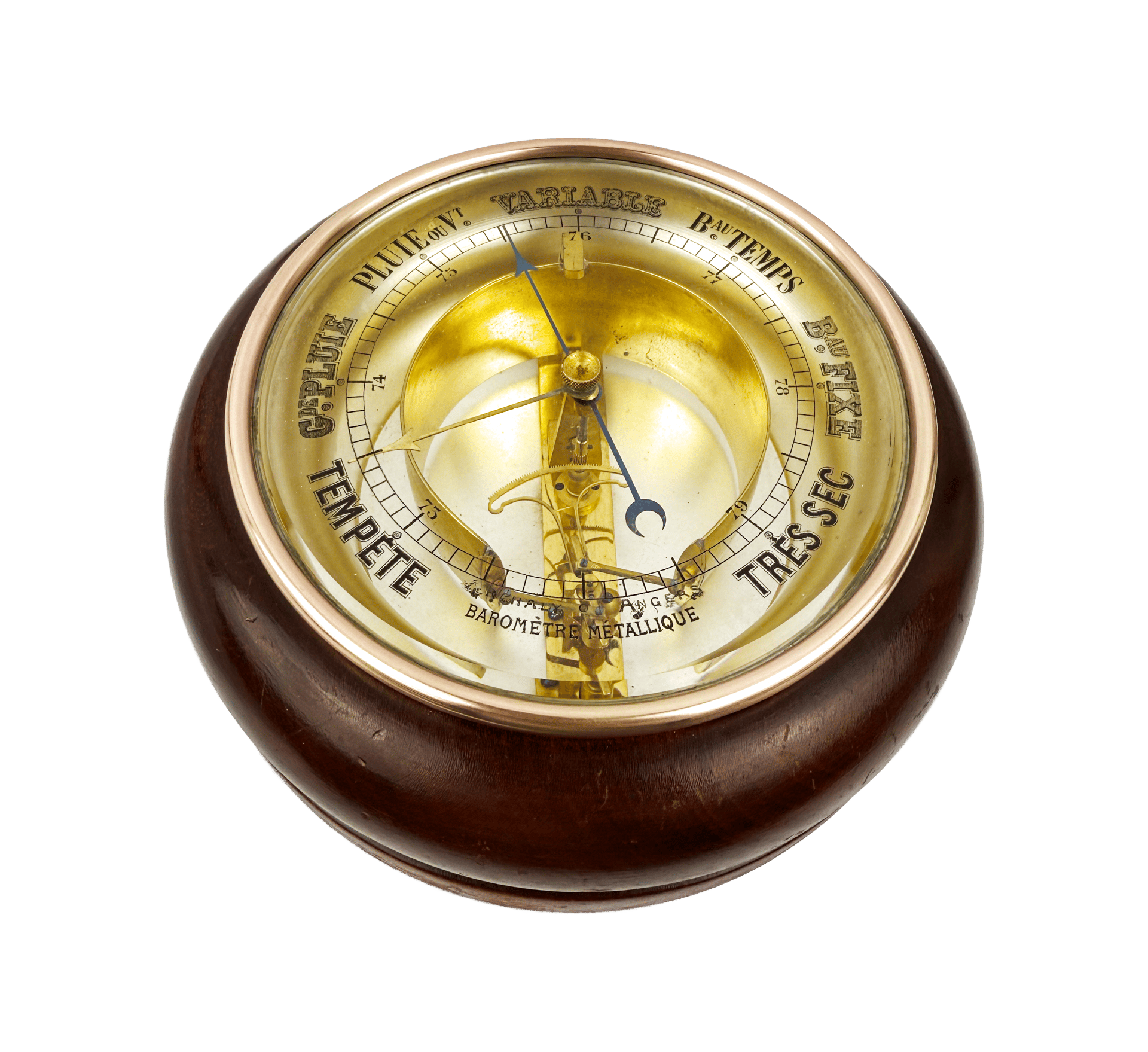 Mahogany case Bourdon barometer