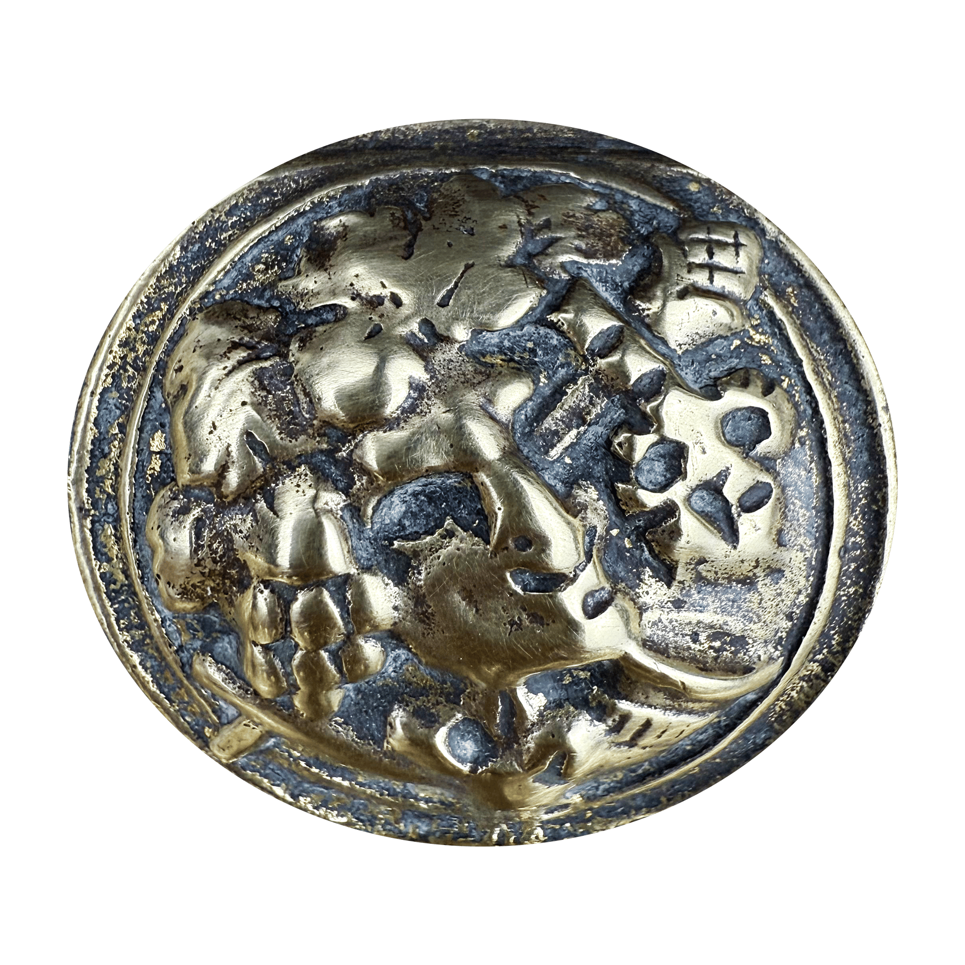 Bronze-Mounted Mercury Thermometer with Medallions