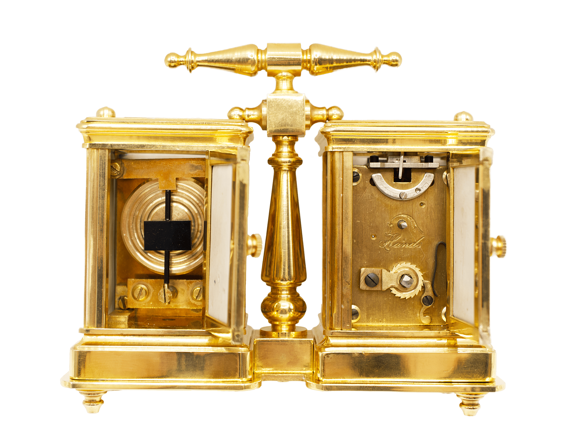 Carriage clock with barometer