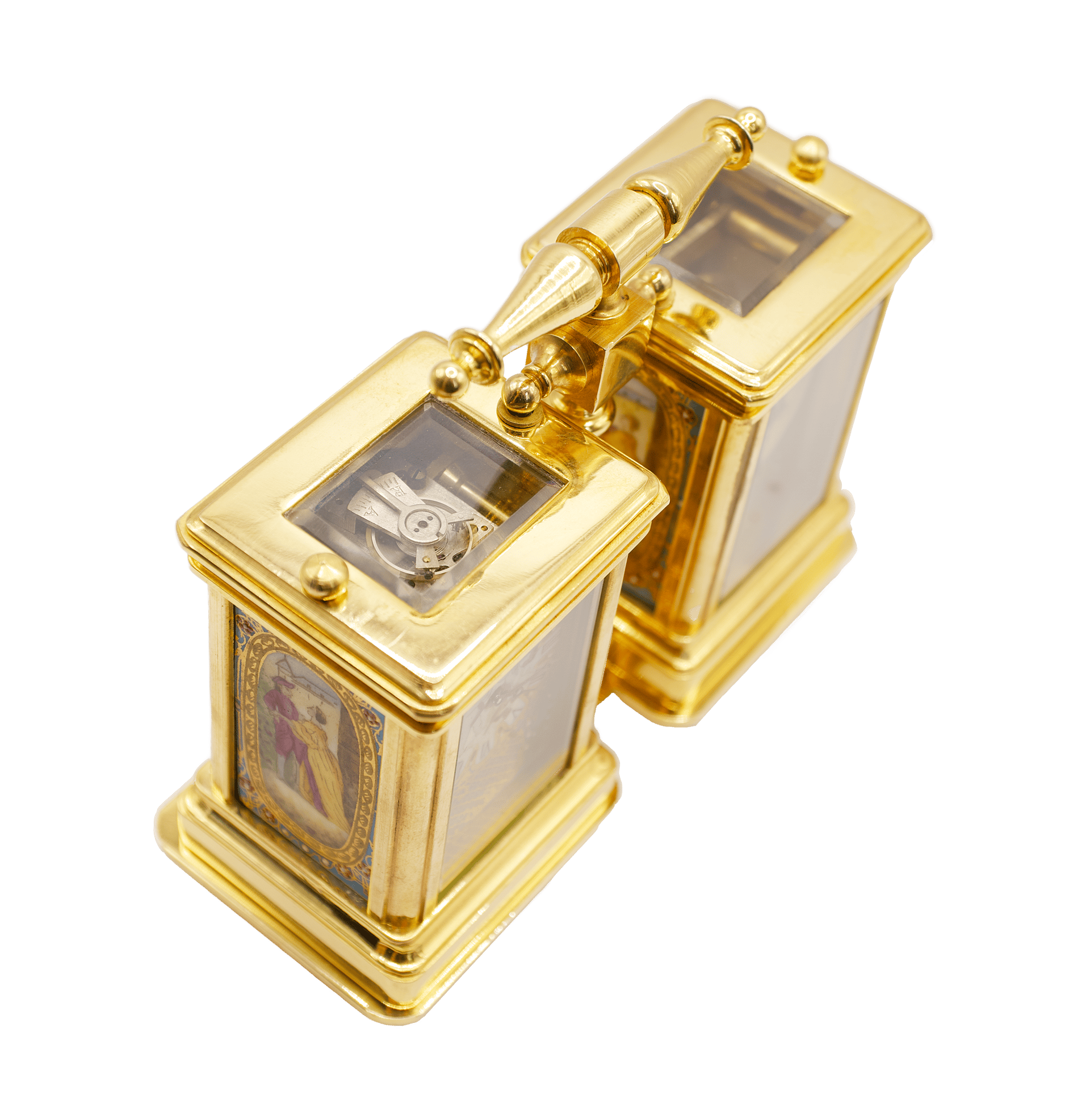 Carriage clock with barometer