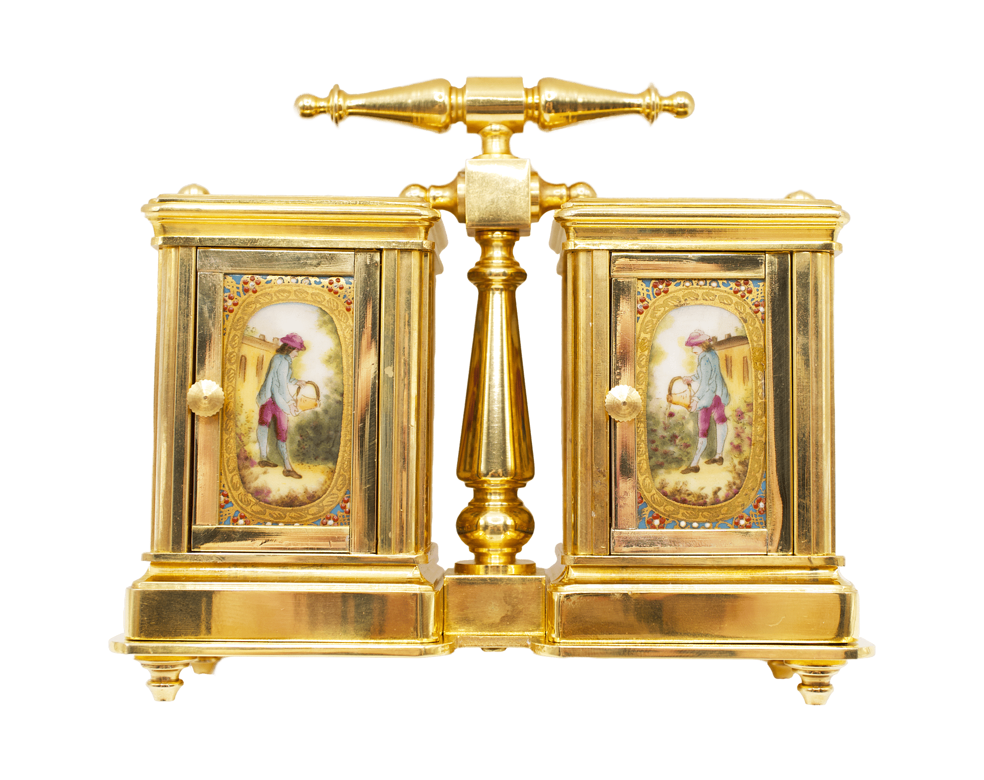 Carriage clock with barometer