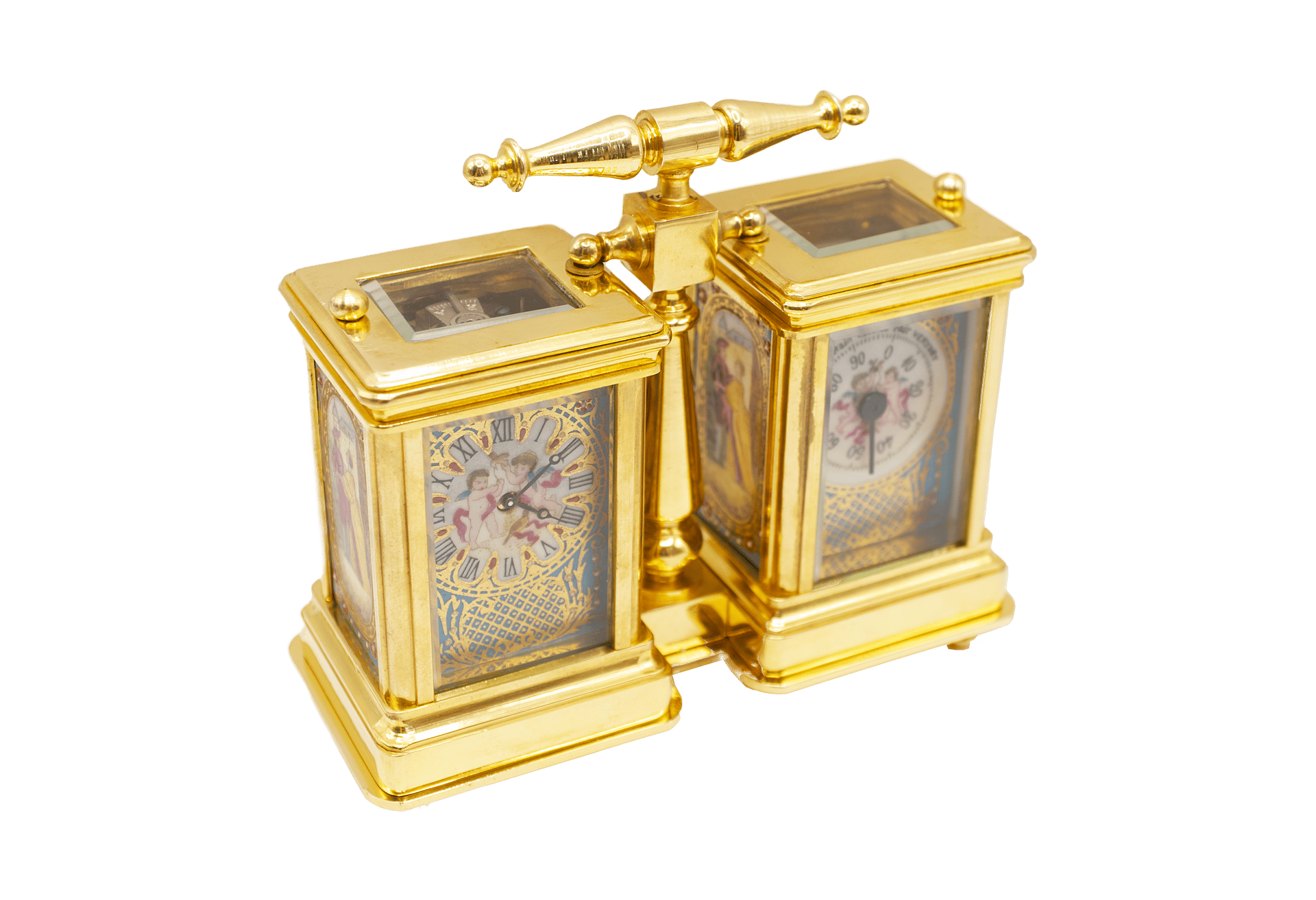 Carriage clock with barometer