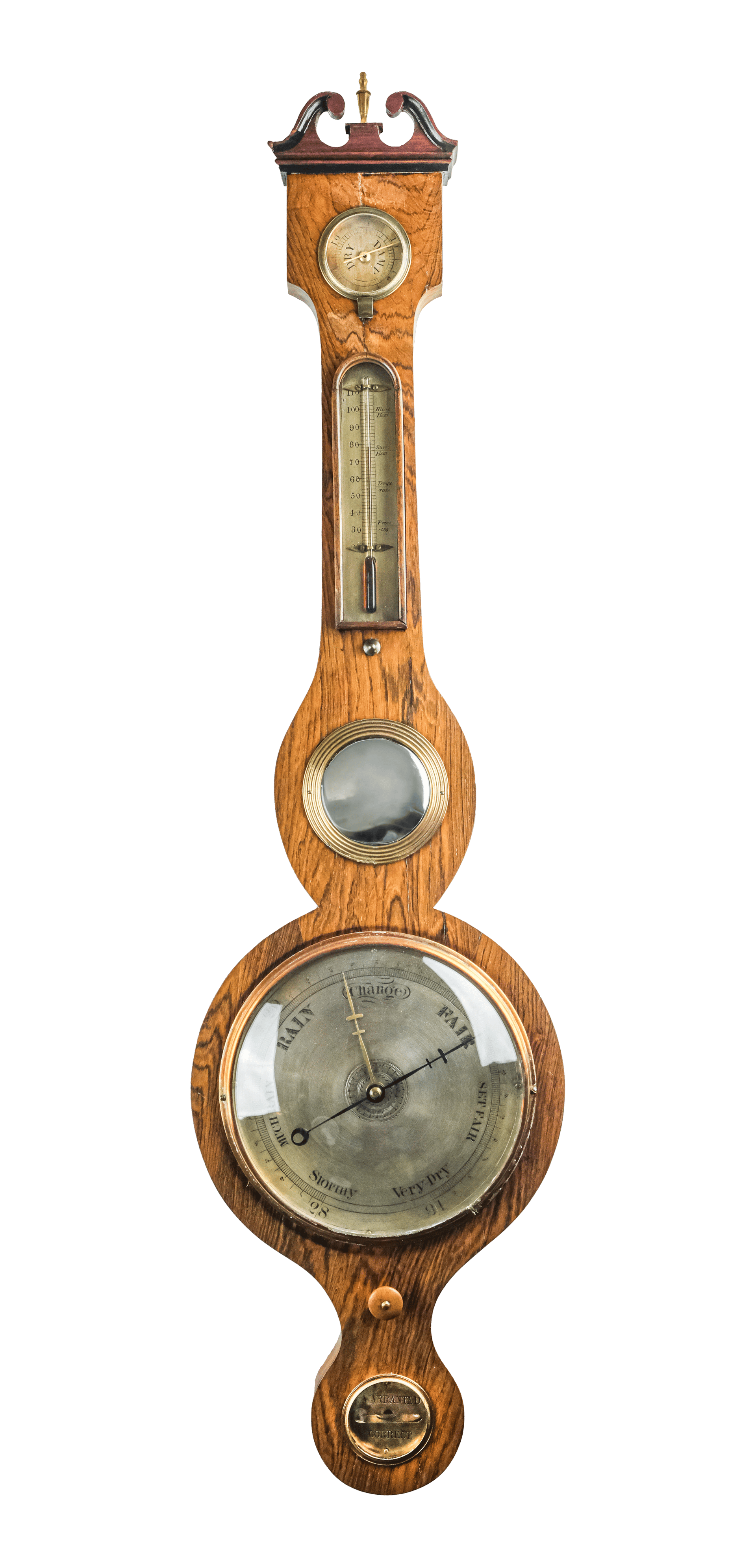 5-dial rosewood barometer