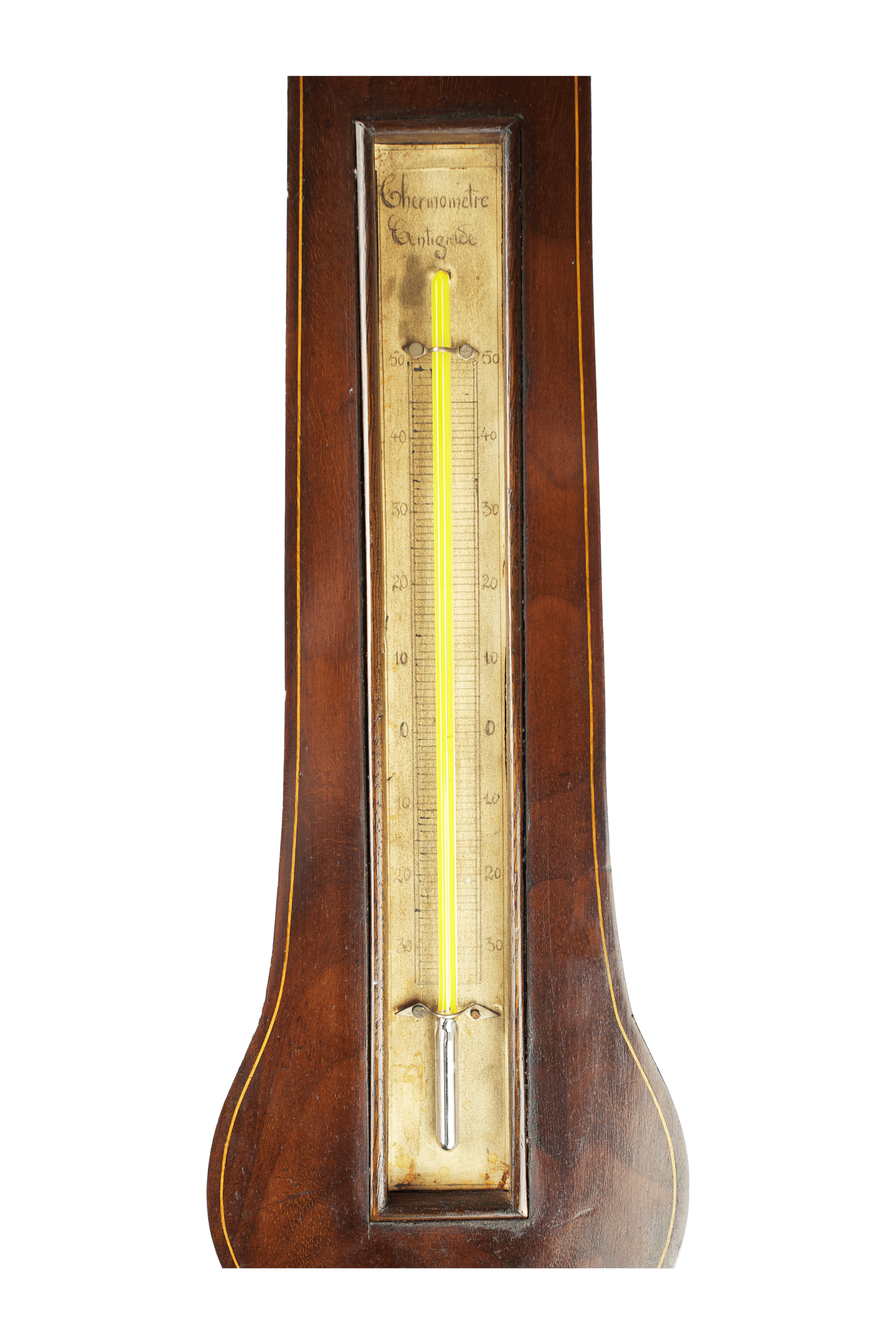 Flame-mahogany 6-inch dial Wheel Barometer