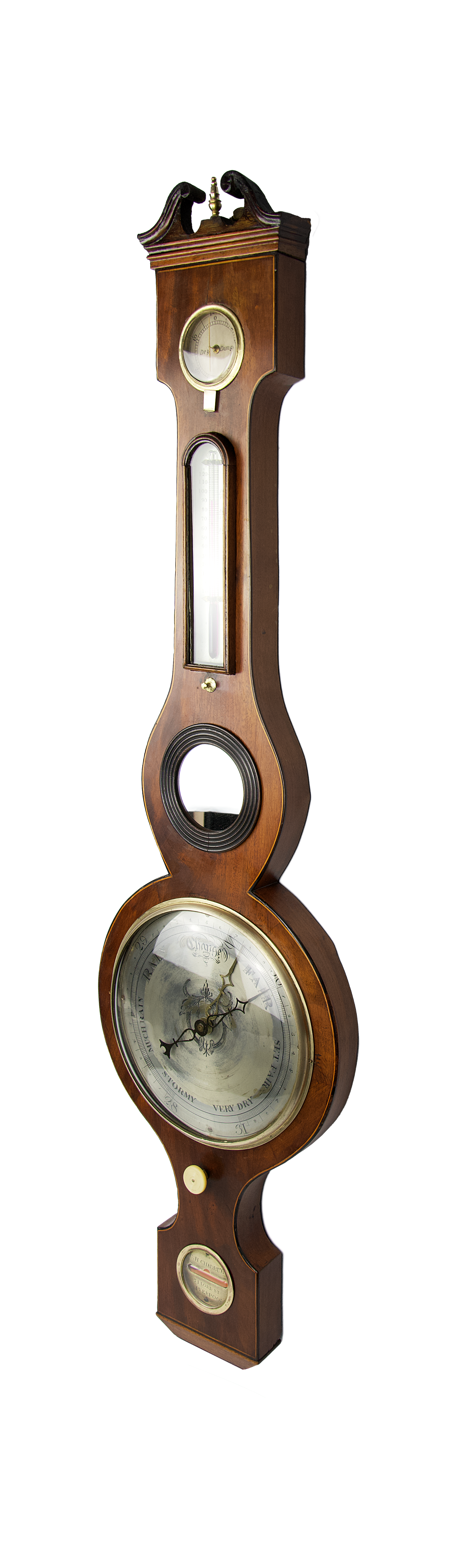 Early Victorian Mahogany Wheel Barometer