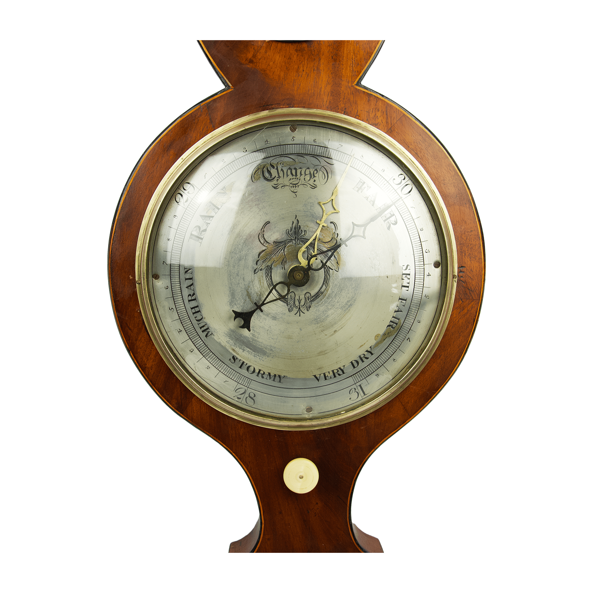 Early Victorian Mahogany Wheel Barometer