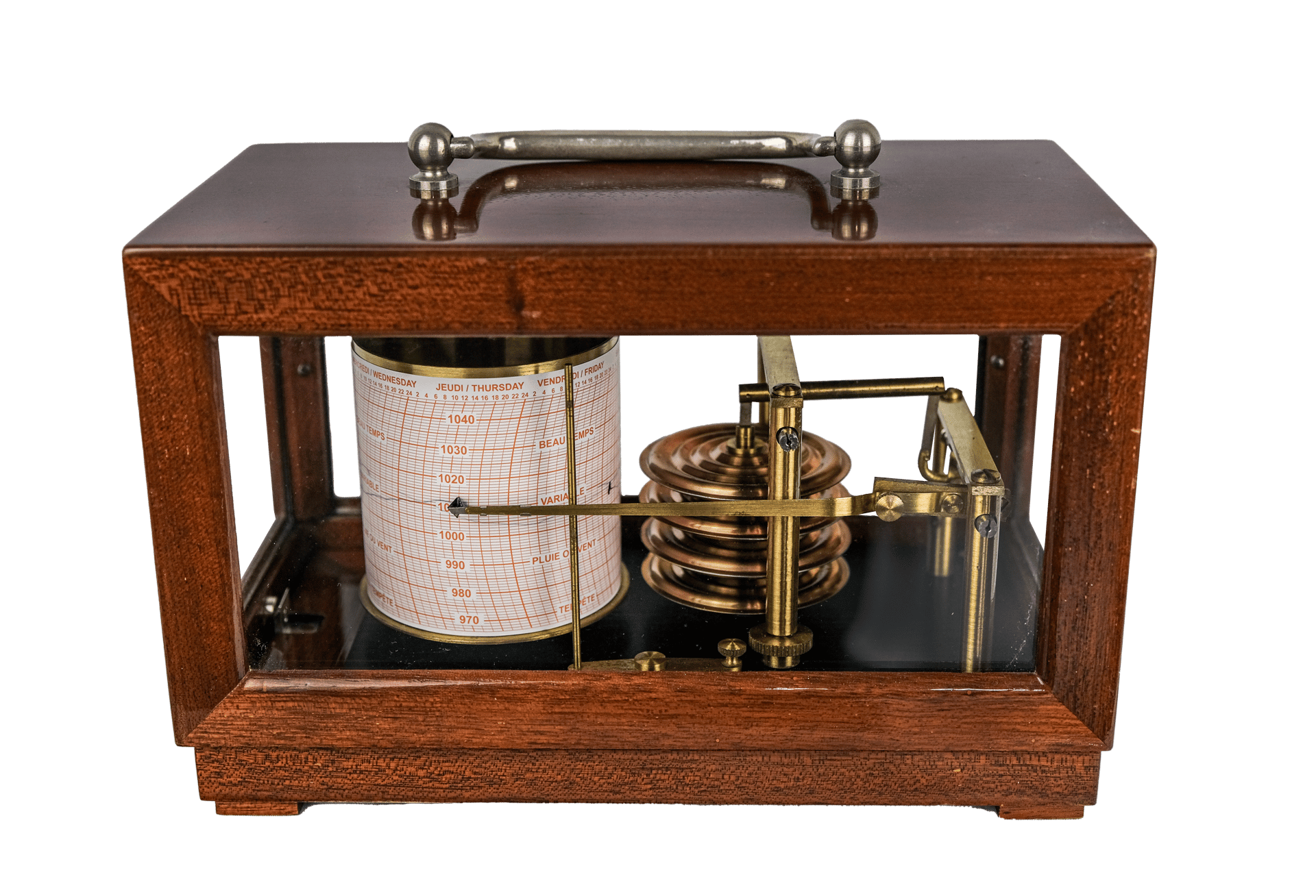 Mahogany case barograph