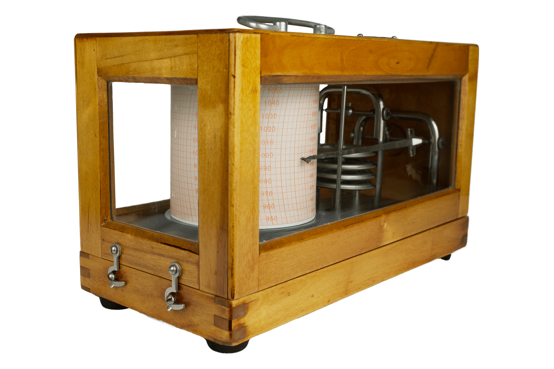 Birchwood-Cased Soviet Barograph