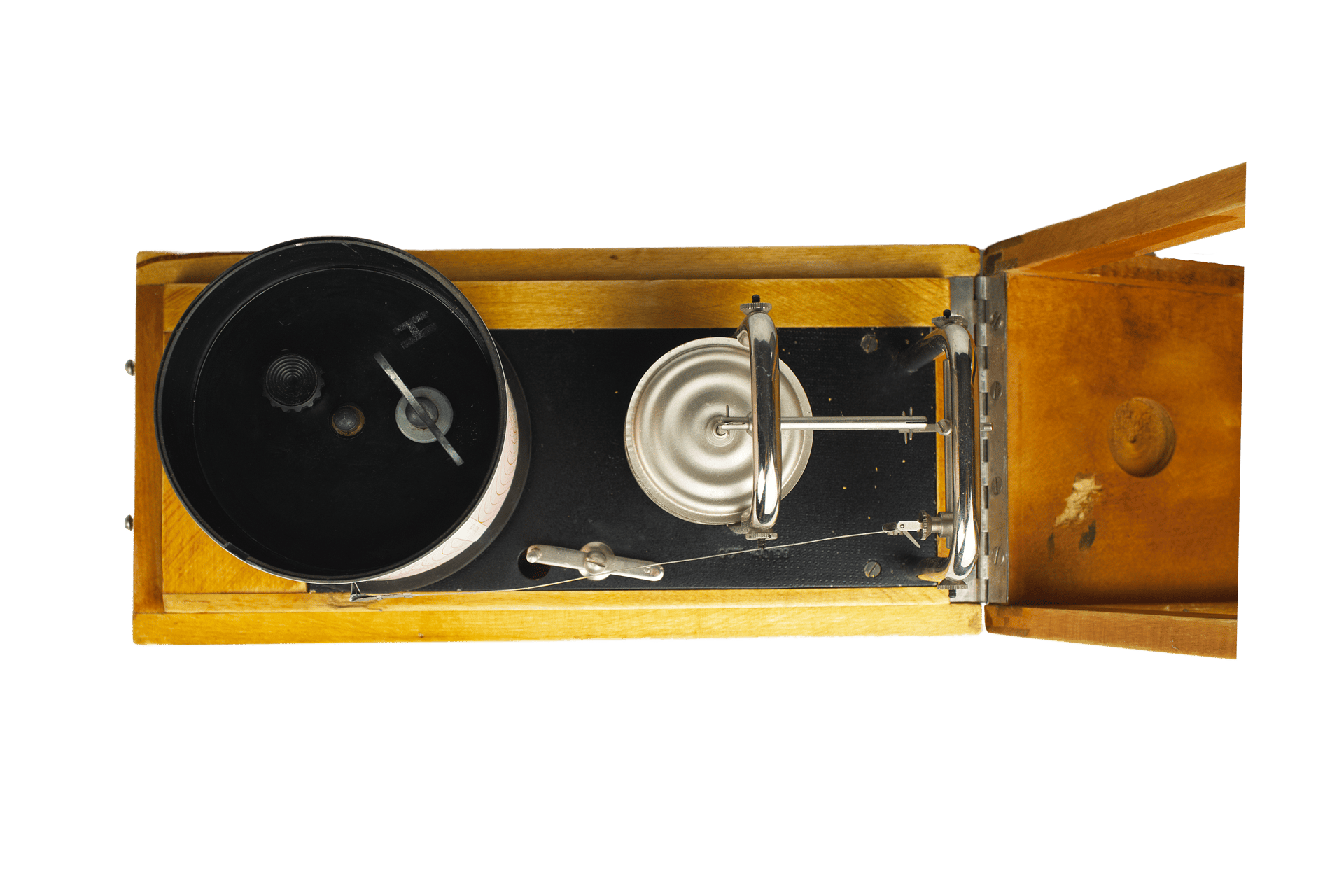 Birchwood-Cased Soviet Barograph
