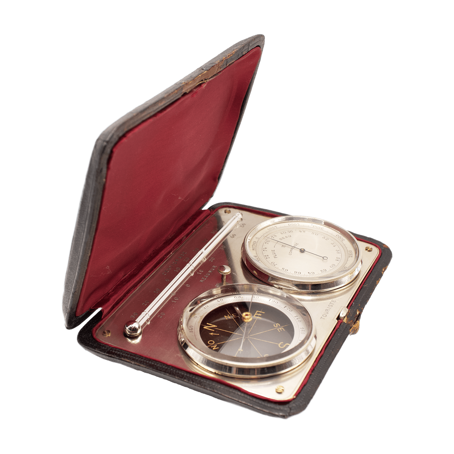 Tourist set featuring an orographic barometer