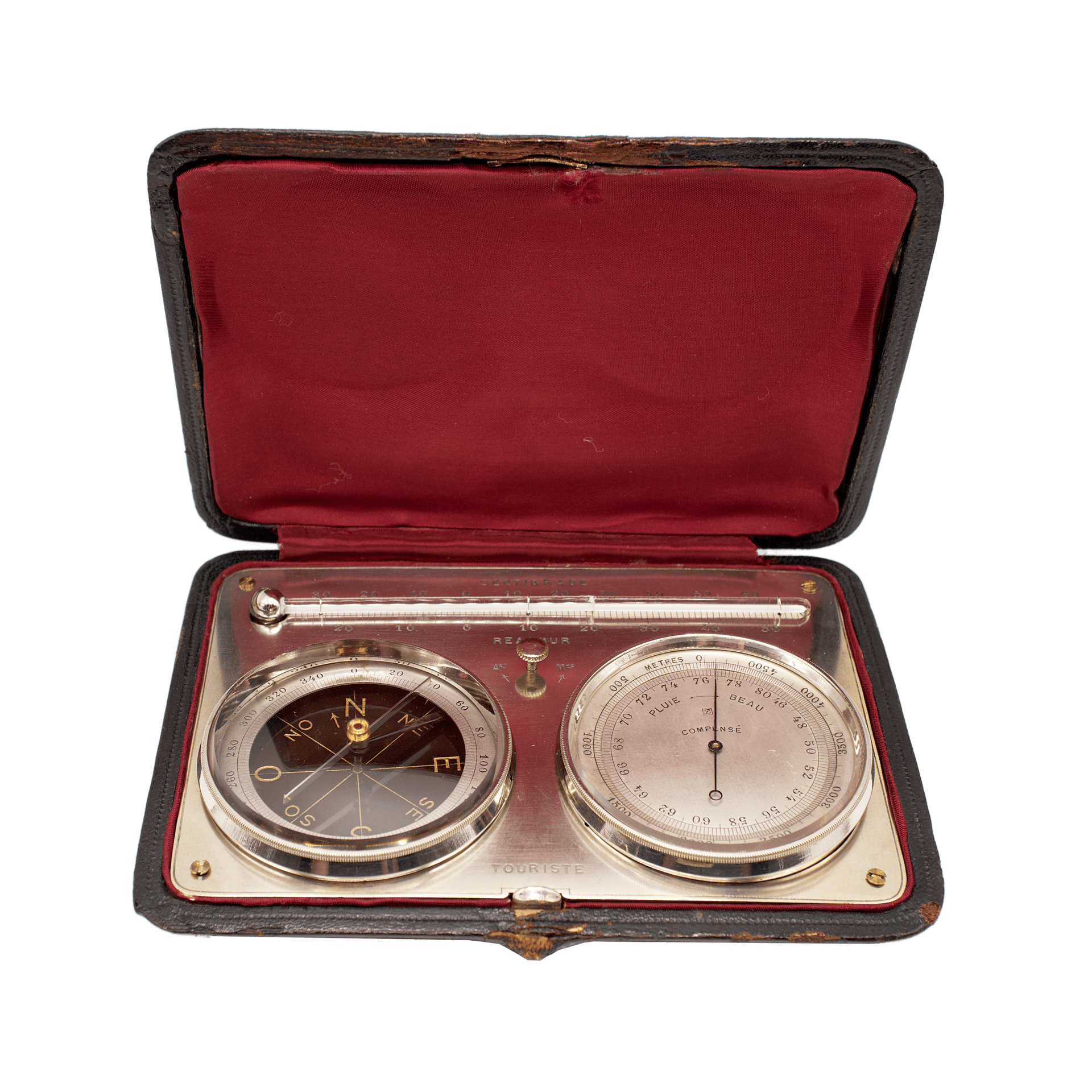 Tourist set featuring an orographic barometer