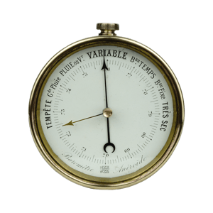 Redier desk barometer “La Couronne du Temps”