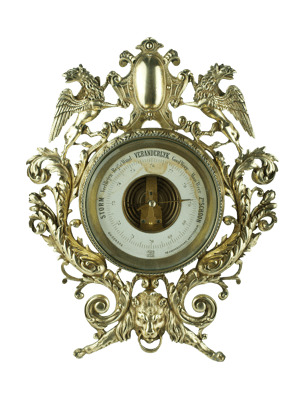 Baroque Revival aneroid barometer
