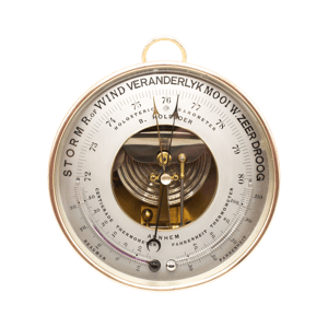 Large Brass Ship Aneroid