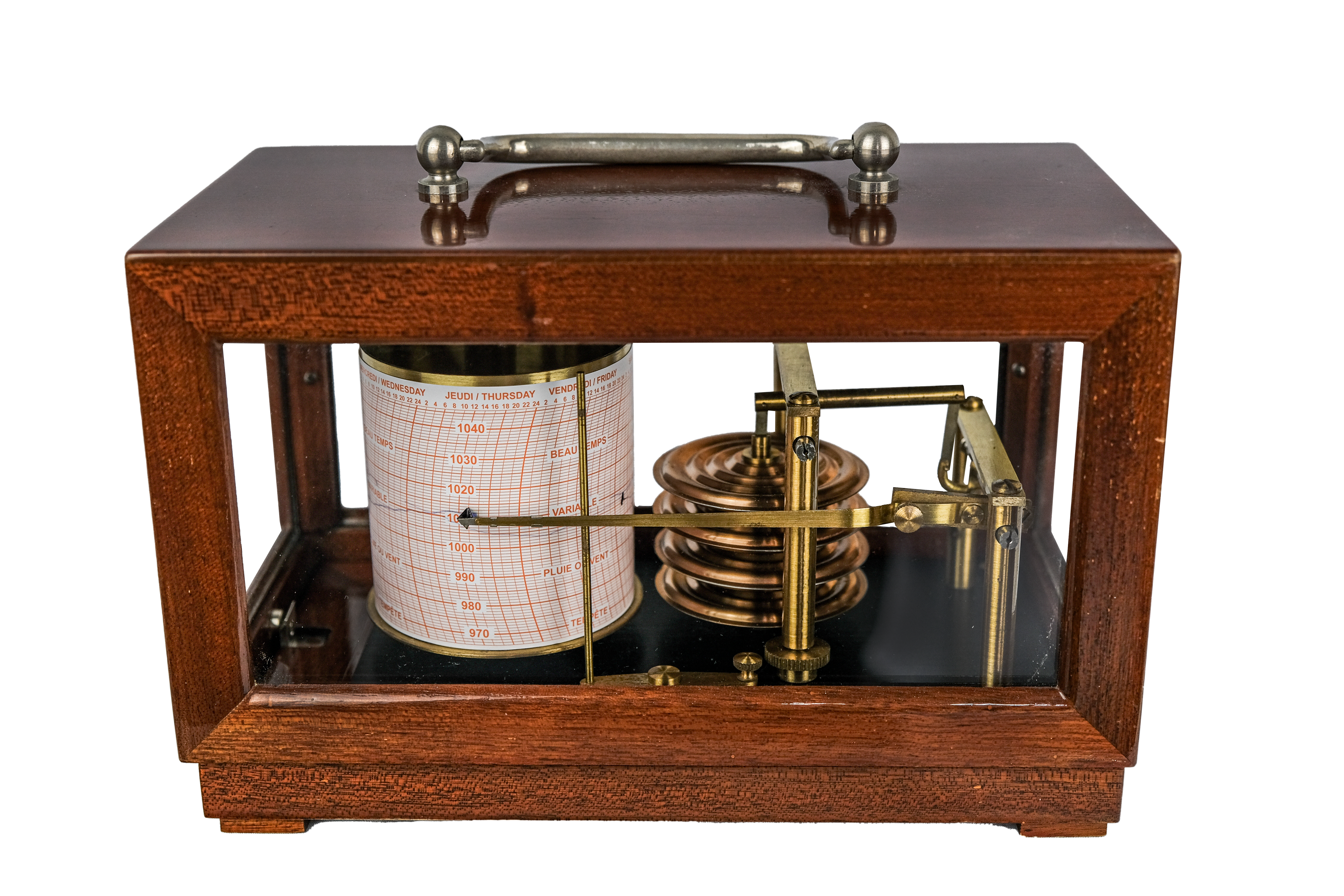 Mahogany case barograph