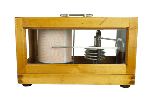 Birchwood-Cased Soviet Barograph