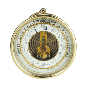 Rack and pinion desk barometer