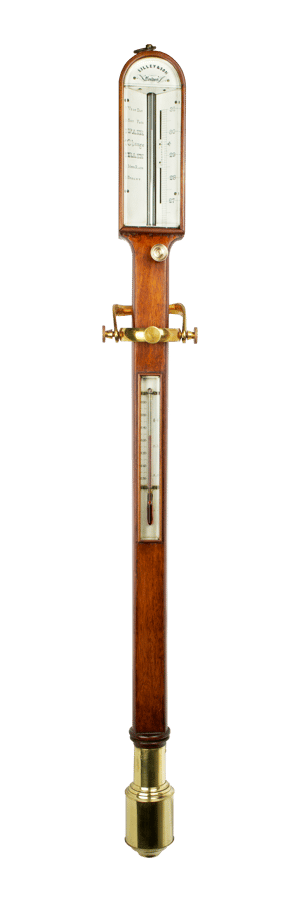 Mahogany Marine Barometer