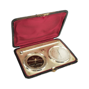 Tourist set featuring an orographic barometer