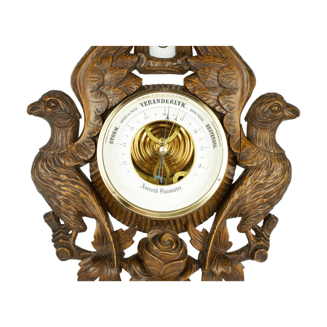 Black Forest carved barometer thumbnail 5
