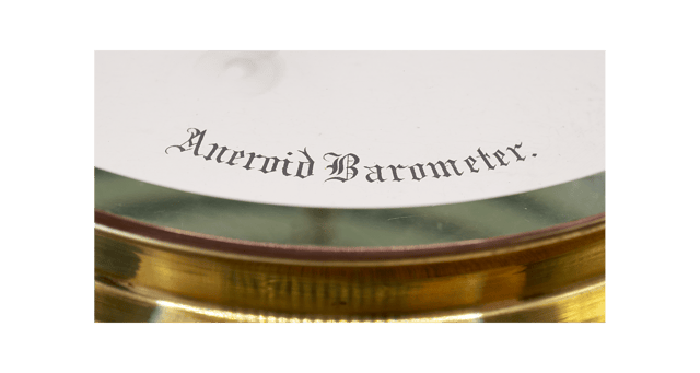 Very early oak case aneroid barometer thumbnail 7