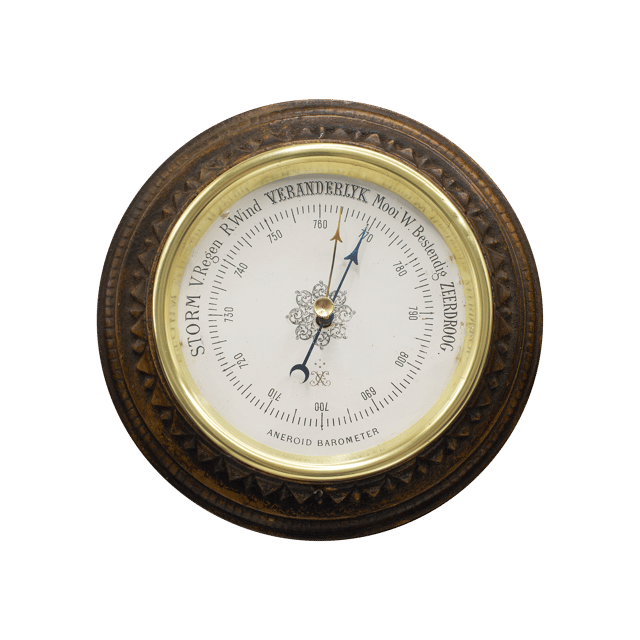 Mantel clock with barometer and thermometer thumbnail 6