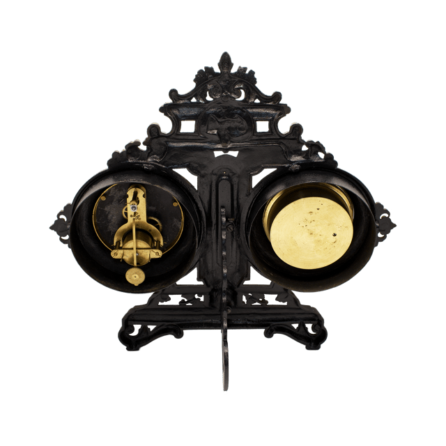 Mantel clock with barometer and thermometer thumbnail 5