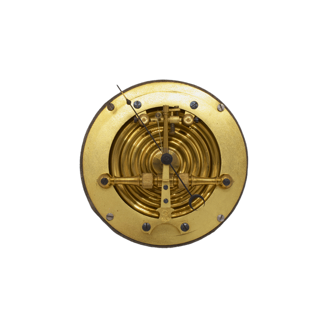 Carved Walnut-Cased Aneroid Barometer thumbnail 5