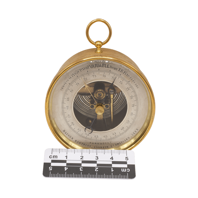 Miniature Brass-cased Aneroid Barometer thumbnail 6