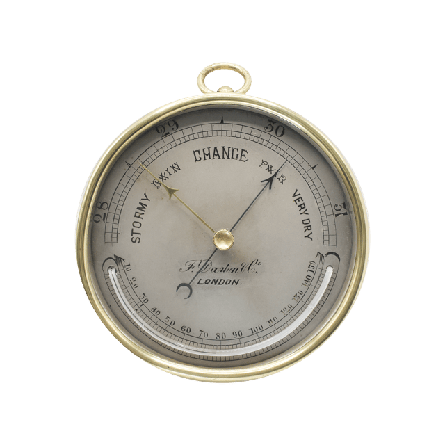 Blackletter Dial Aneroid Barometer