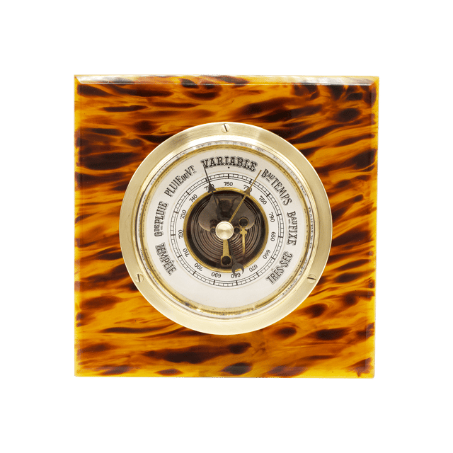 Faux Tortoiseshell Acrylic Barometer
