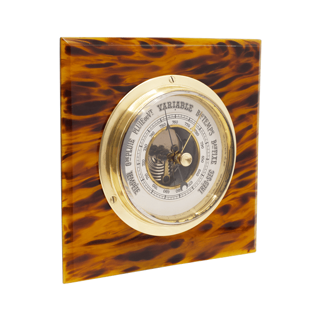 Faux Tortoiseshell Acrylic Barometer thumbnail 2