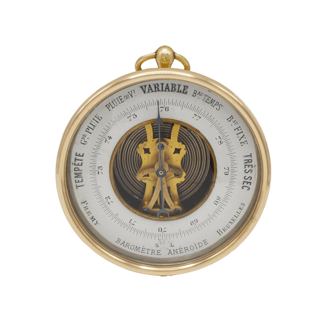 French aneroid desk barometer thumbnail 1