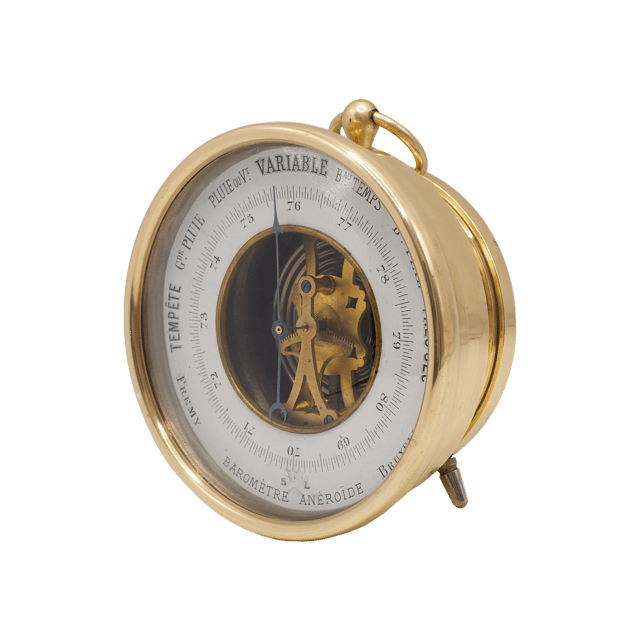 French aneroid desk barometer thumbnail 3
