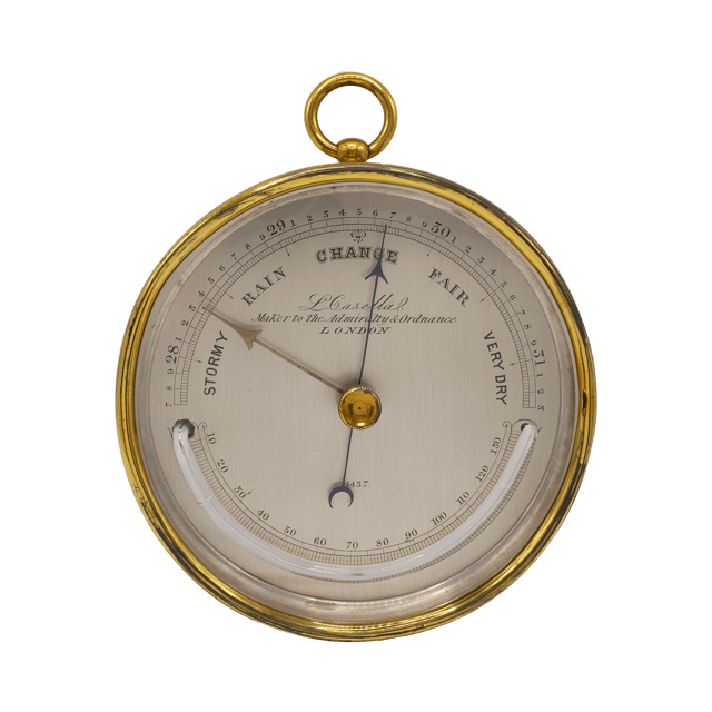 Casella Brass Drum Aneroid Barometer thumbnail 1
